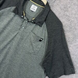 Flylow Polo Shirt Mens Sz XL Green Pocket Lightweight Performance Ski Bike